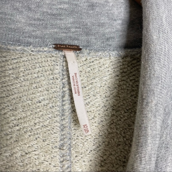 Free People Gray So Plush Lace Up Pullover Sweater - Picture 5 of 7